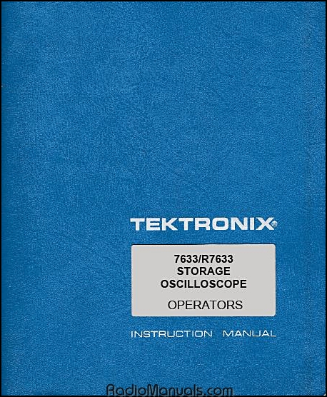 Tektronix 7633 Operators Manual Tektronix 7633 Operators Manual